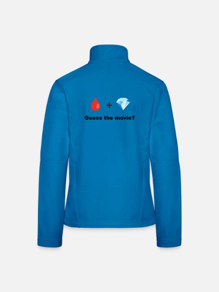 Red Drop und Diamond - Frauen Softshelljacke - Lichtblau - Hinten