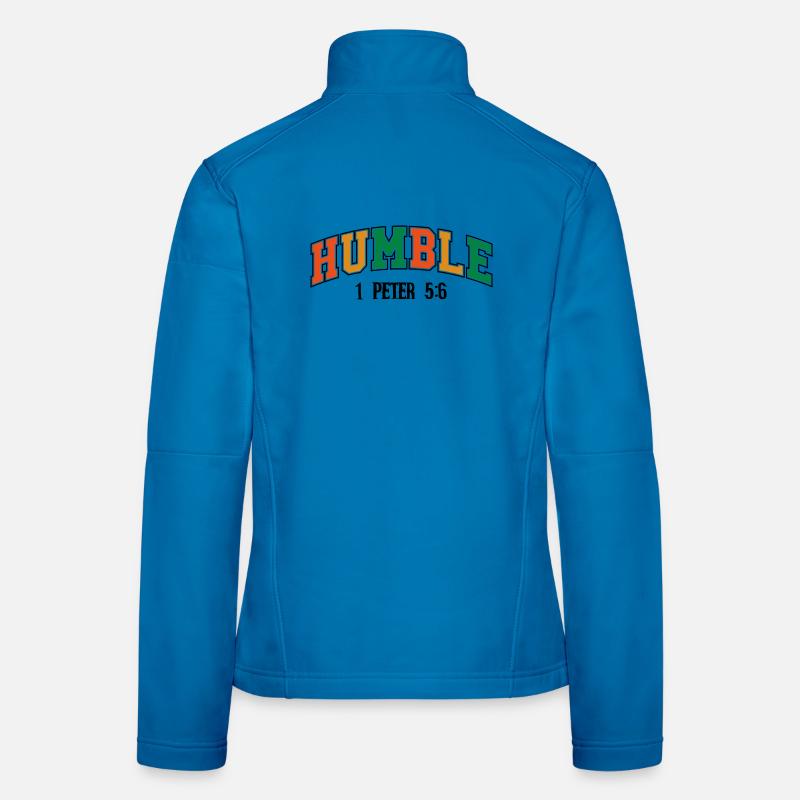 Humble Curved Rainbow Text Women's Softshell Jacket