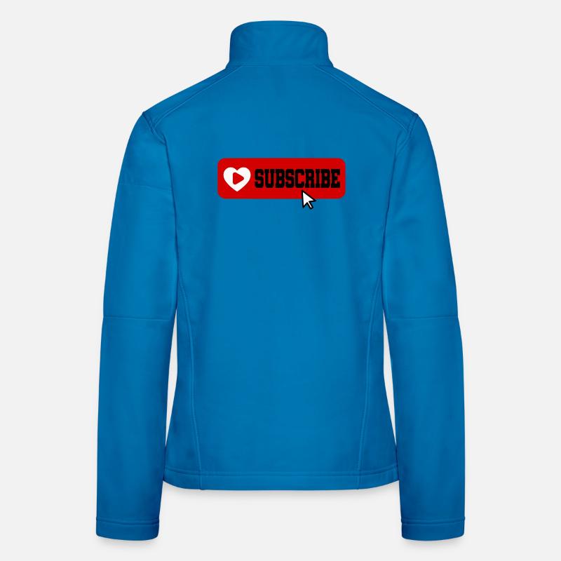 Fabulous YouTube Channel Subscribe Button Icon Women's Softshell Jacket