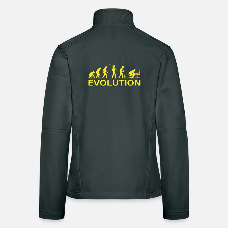 Evolution Gamer | Computer Freak Geek PC Frauen Softshelljacke