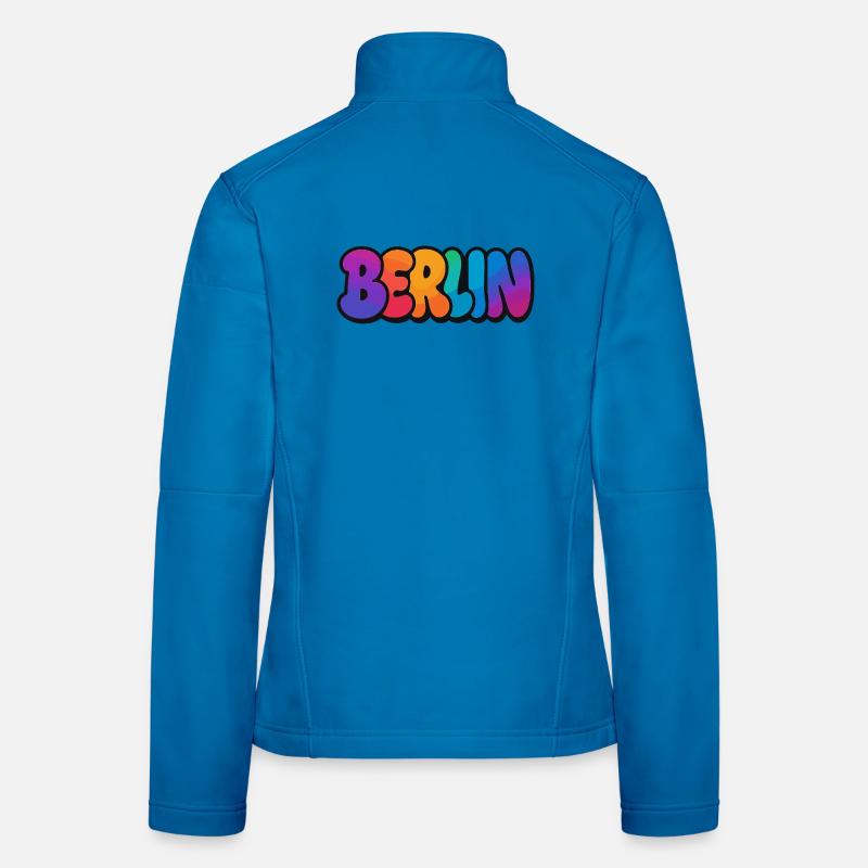 Berlin Graffiti Bunt Frauen Softshelljacke