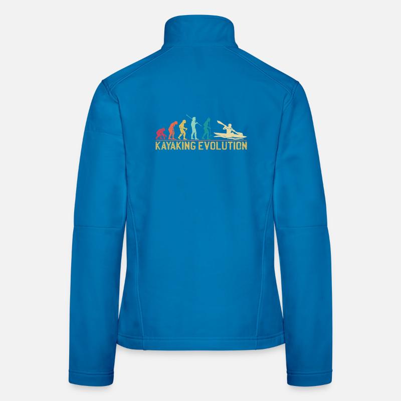 Kajakfahren Evolution Illustration Frauen Softshelljacke