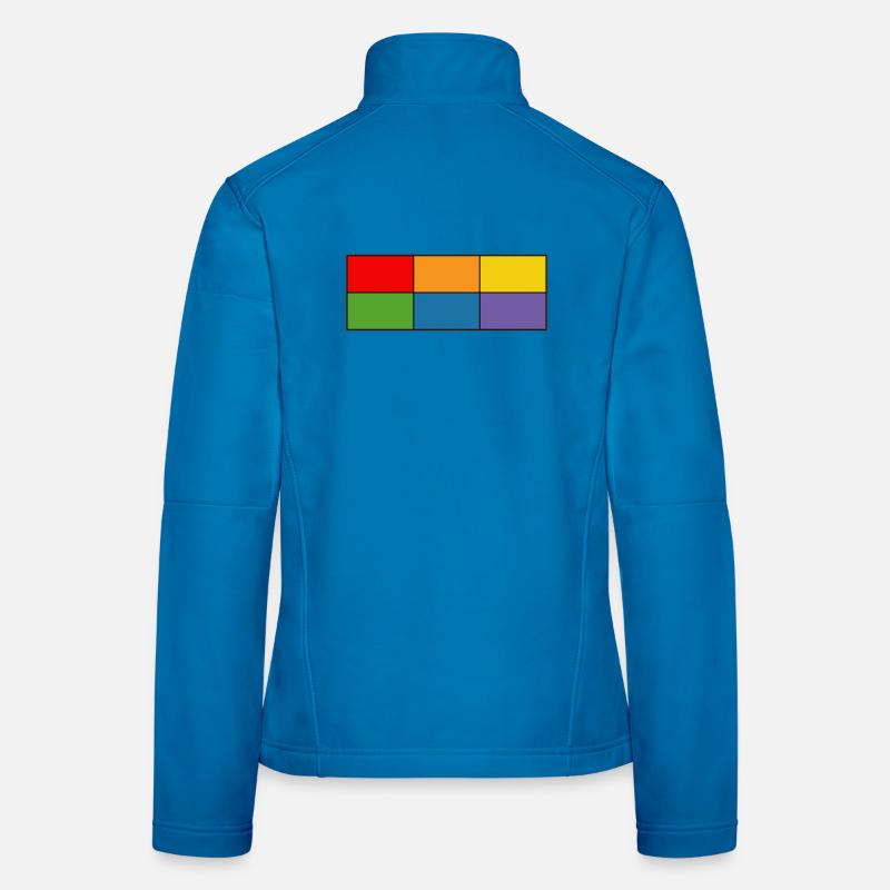LGBT_Regenbogen_Farbblock-Raster  Frauen Softshelljacke