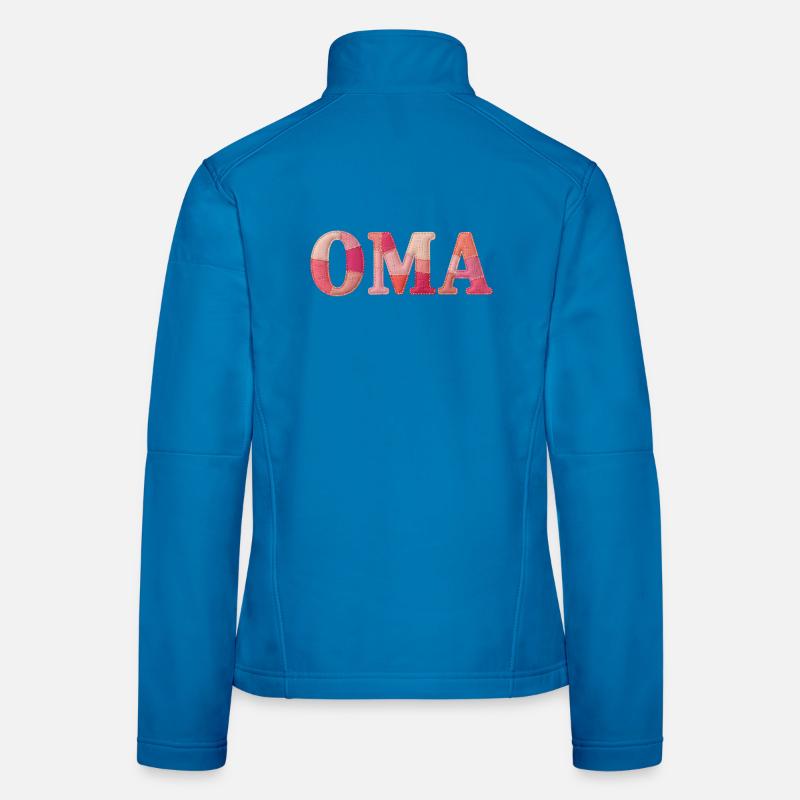 OMA Cozy Patchwork Statement Geschenk Frauen Softshelljacke