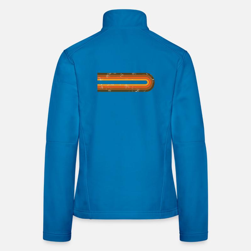 Rayures rétro Veste en tissu softshell Femme