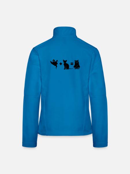 Funny Halloween Dog Ghost - Frauen Softshelljacke - Lichtblau - Hinten