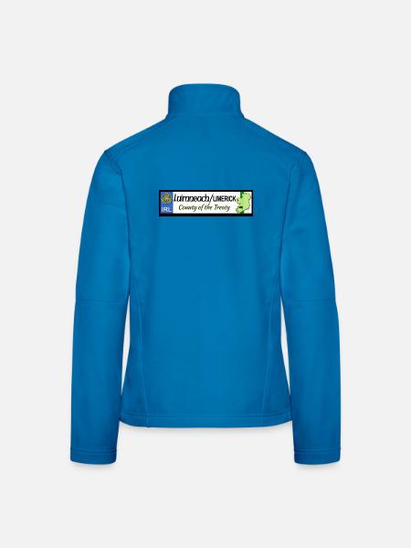 Limerick Luimneach Treaty County Kulturerbe-Banner - Frauen Softshelljacke - Lichtblau - Hinten