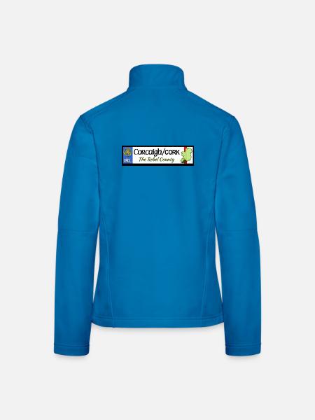 Cork Corcaigh Rebel County Heritage Banner - Frauen Softshelljacke - Lichtblau - Hinten