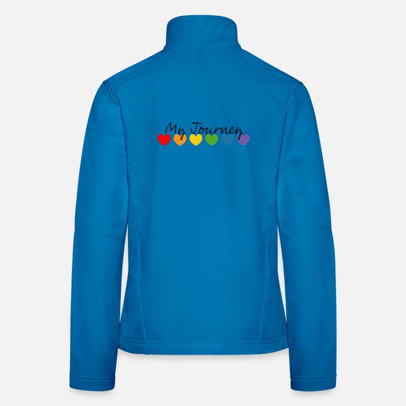 Regenbogenherzchen my journey schwarz Frauen Softshelljacke