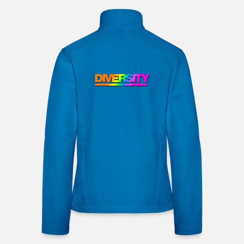 Typo Diversity Rainbow Shadow Women's Softshell Jacket