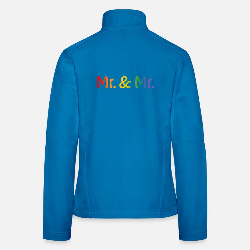 Regenbogen Mr and Mr 1 LGBT lgbtqi queer schwule - Frauen Softshelljacke - Lichtblau