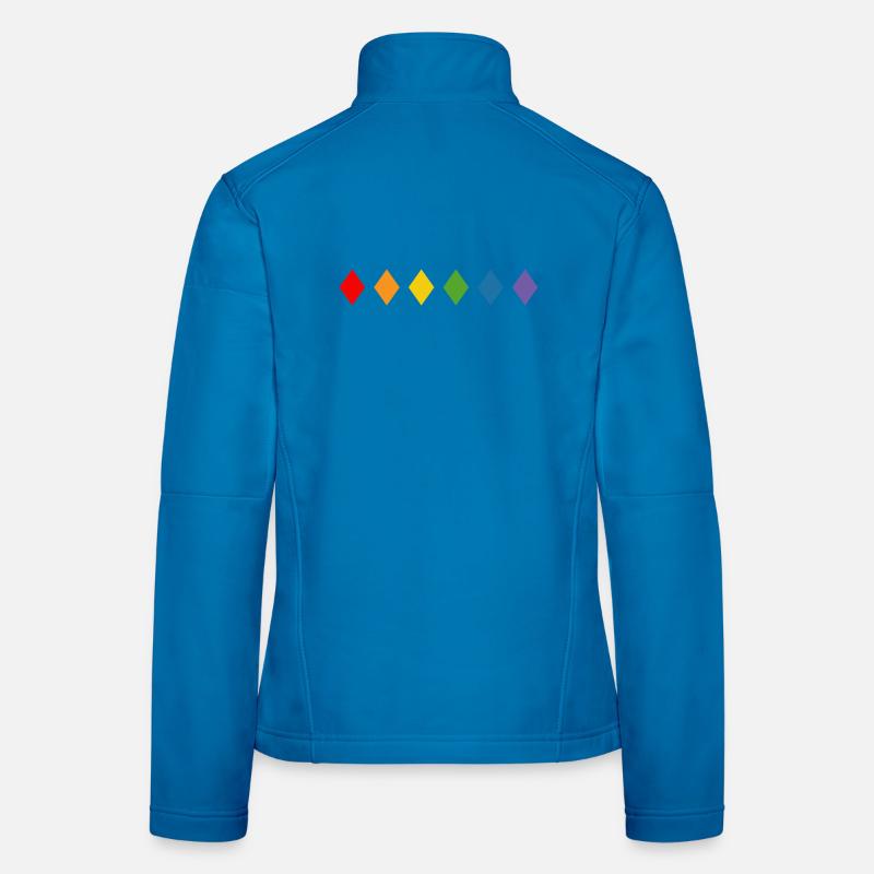 Rainbow Rhombus Women's Softshell Jacket