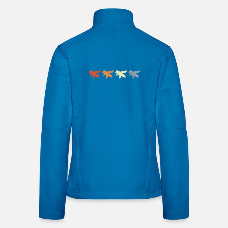 Honigbiene Vintage Look Frauen Softshelljacke