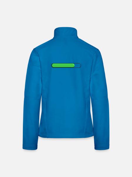 Jauge moyenne Vert (trois quart) - Veste en tissu softshell Femme - bleu clair - Dos