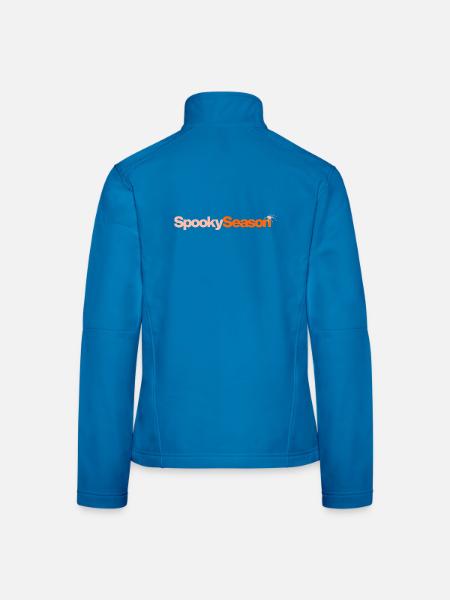 Spooky Season mit Spinne - Frauen Softshelljacke - Lichtblau - Hinten