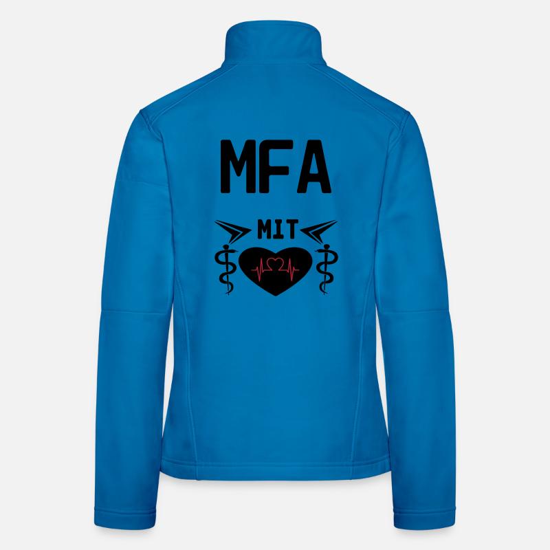 MFA mit Herz Geschenk Medizin Spruch Frauen Softshelljacke