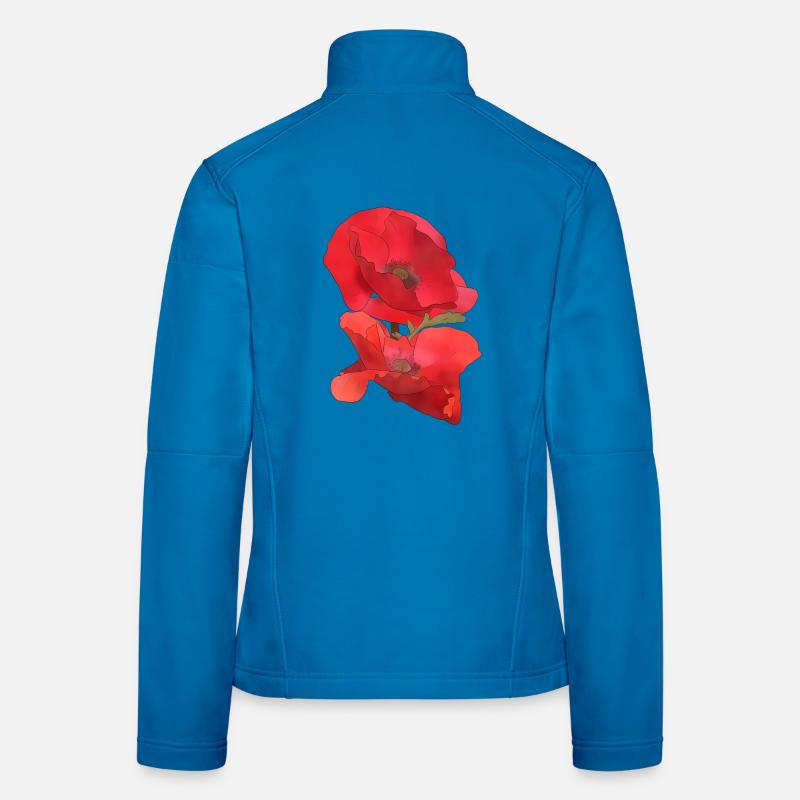 Mohn Frauen Softshelljacke