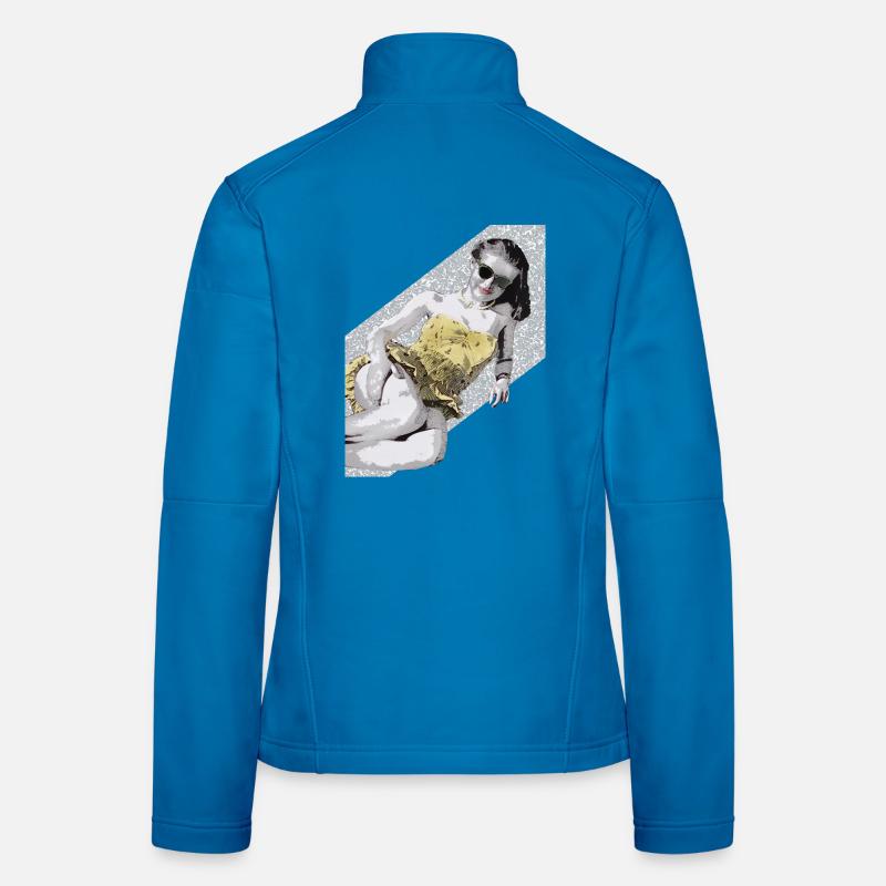 Retro 2 Frauen Softshelljacke