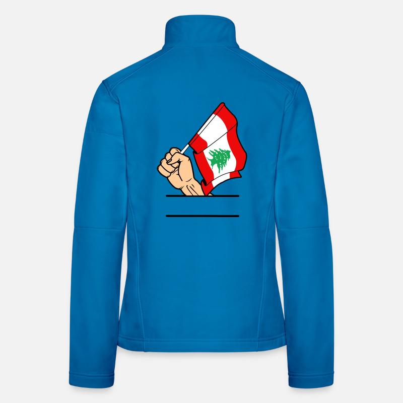Flagge Libanon erster Textraum Frauen Softshelljacke