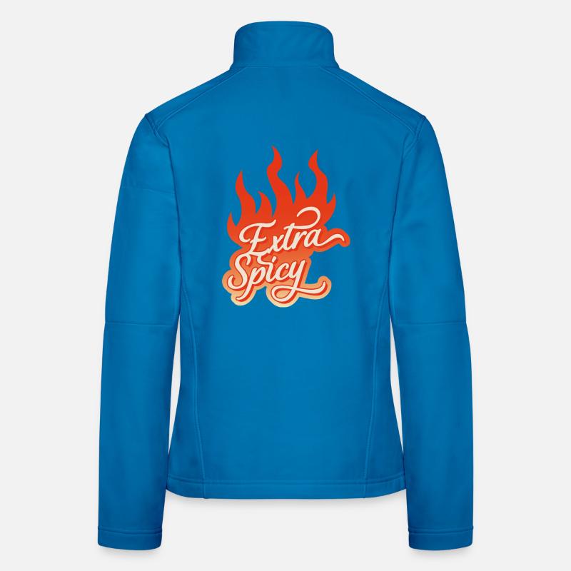 Extra Spicy – Fiery Typography - Women's Softshell Jacket - light blue
