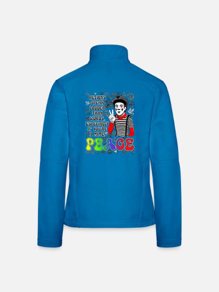 La paix est la chose la plus importante - Veste en tissu softshell Femme - bleu clair - Dos