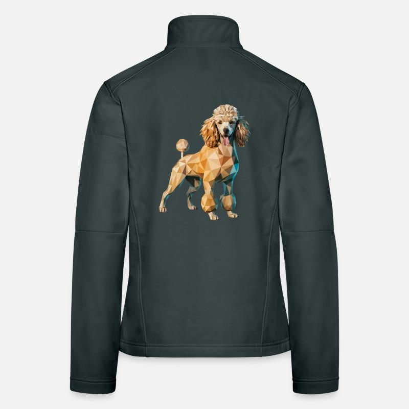 Caniche - Logo Low Poly cool Veste en tissu softshell Femme