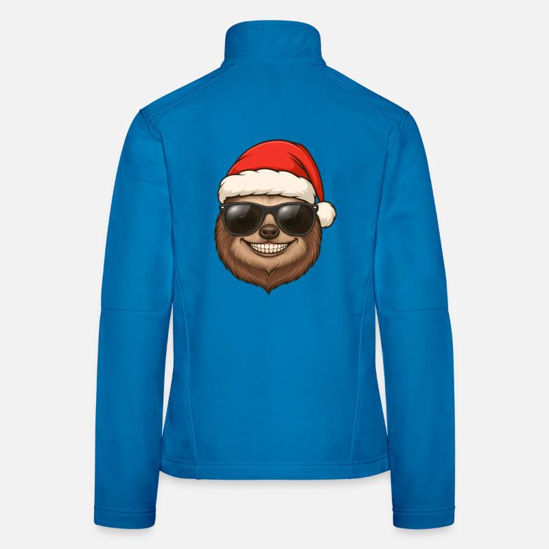 Concept cadeau de portrait de Noël de Cool Sloth Veste en tissu softshell Femme