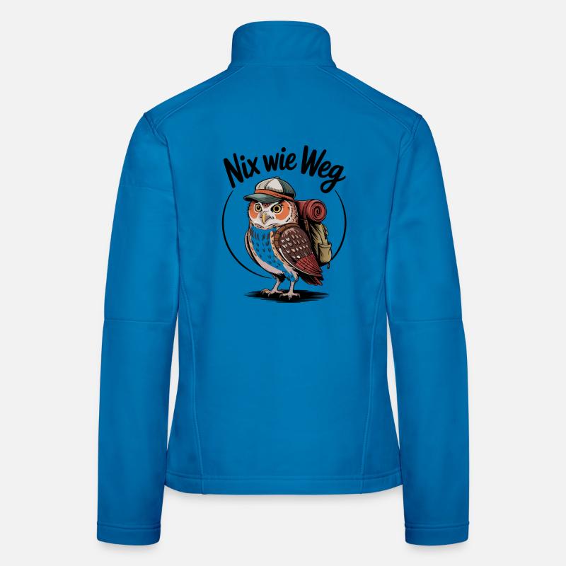 Waldabenteuer Eule mit Rucksack Frauen Softshelljacke