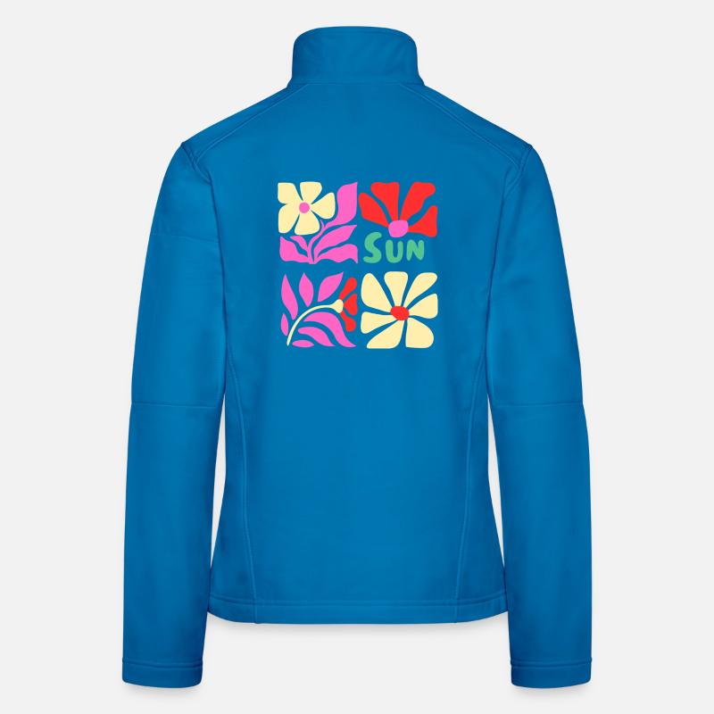Sunflower Power Floral Sun Surf aloha - Women's Softshell Jacket - light blue