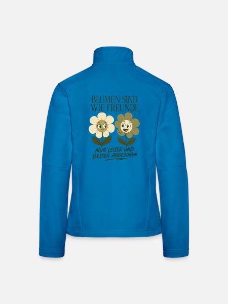 Blumen sind wie Freunde, nur besser angezogen - Frauen Softshelljacke - Lichtblau - Hinten