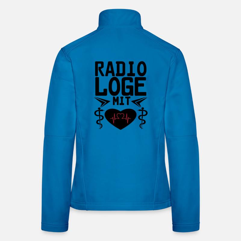 Radiologe mit Herz Geschenk - Frauen Softshelljacke - Lichtblau