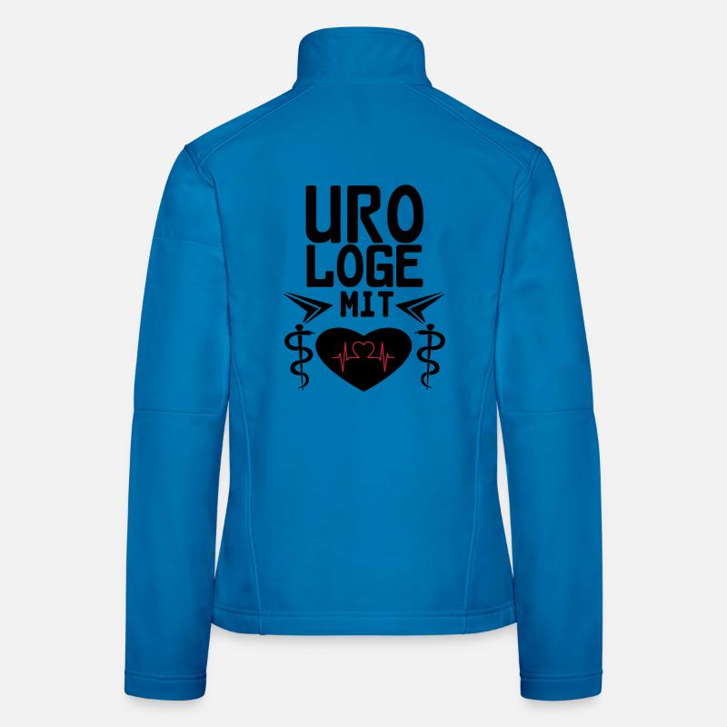 Urologe mit Herz Geschenk - Frauen Softshelljacke - Lichtblau