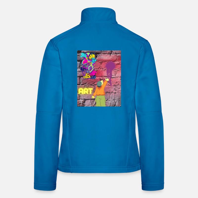 Graffiti ART - Frauen Softshelljacke - Lichtblau