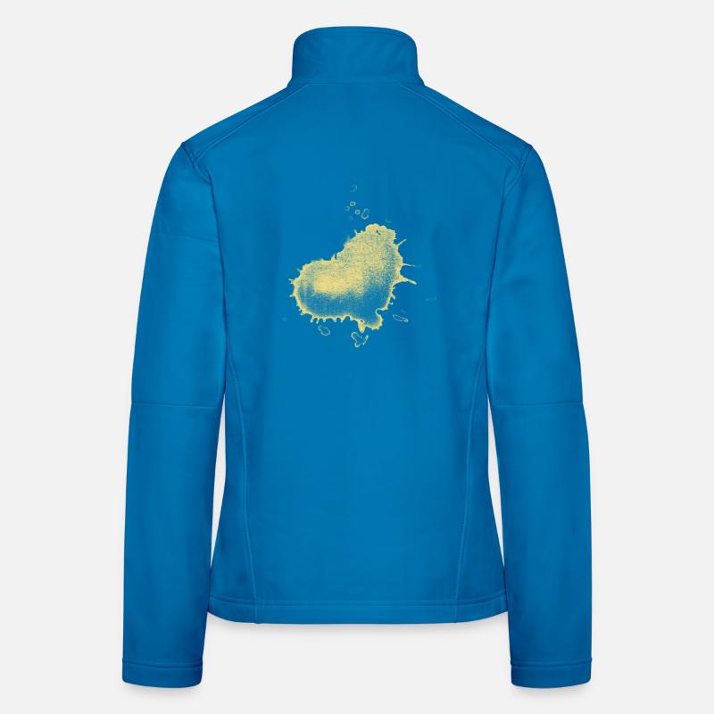 splash bunt farbe muster aufdruck comic style herz Frauen Softshelljacke