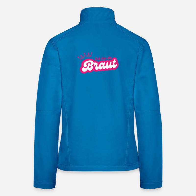 Ich bin die Braut - Frauen Softshelljacke - Lichtblau