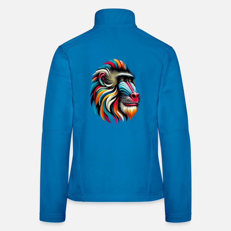 Mandrill-Affe Frauen Softshelljacke