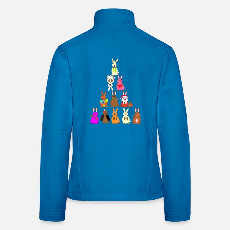 Witzige Kaninchen Comic bunt - Frauen Softshelljacke - Lichtblau