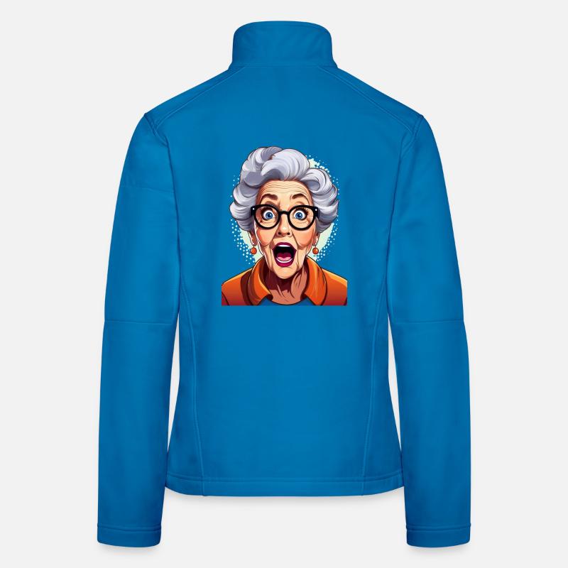 Erstaunte Großmutter Frauen Softshelljacke