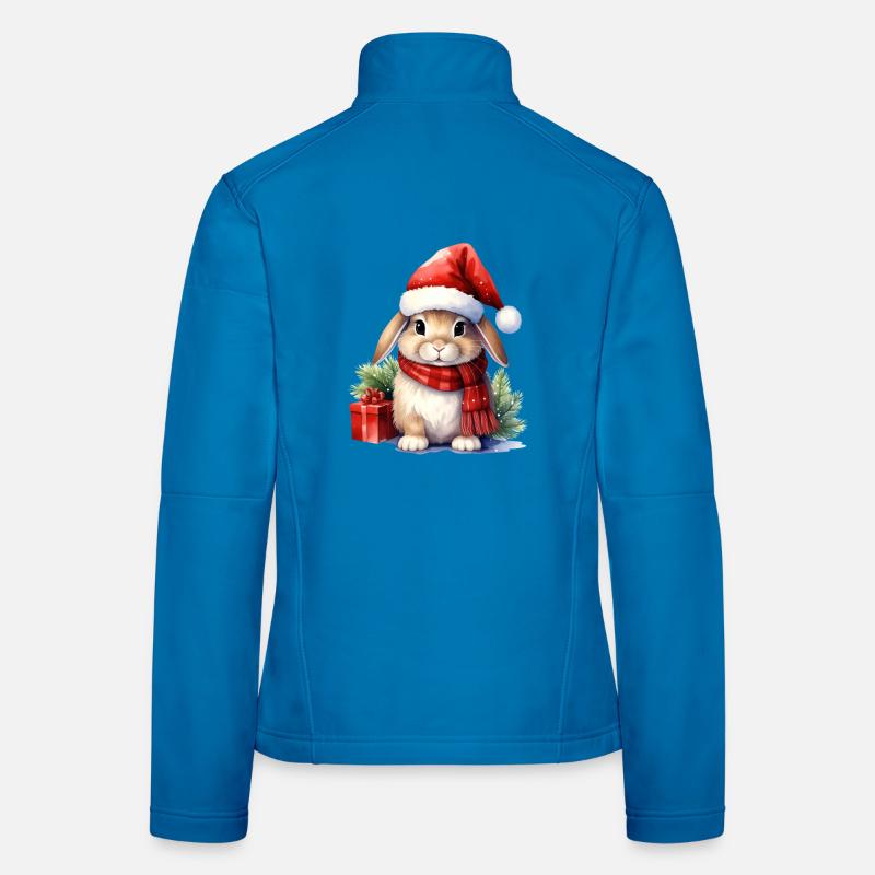Christmas bunny with hat Women's Softshell Jacket