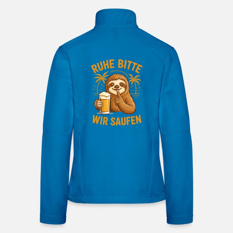 Rest Please We Drink Sloth Women's Softshell Jacket