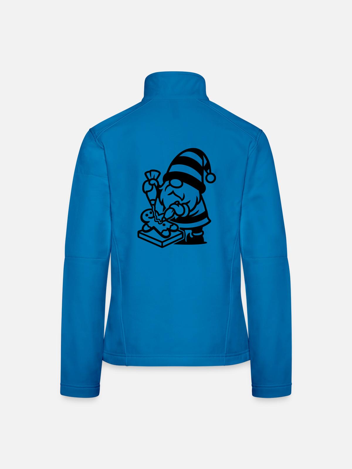 Gingerbread Baking Gnome - Women's Softshell Jacket - light blue - Back