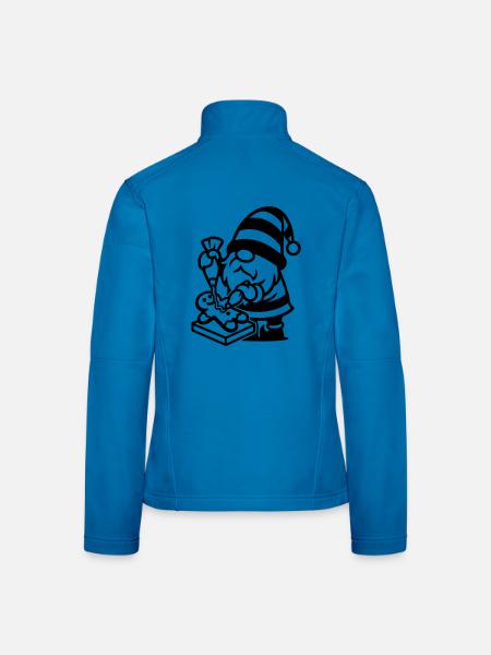 Gingerbread Baking Gnome - Women's Softshell Jacket - light blue - Back