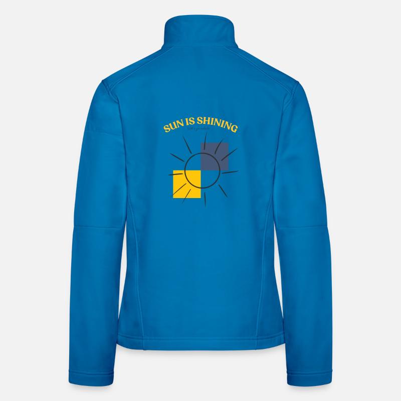 Sun is shining - let´s go outside - Frauen Softshelljacke - Lichtblau