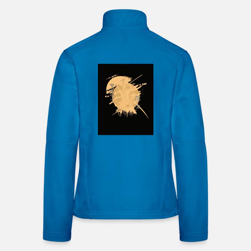 Samurai Horse Splatter Black Women's Softshell Jacket