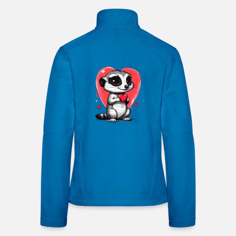 Suricate avec cœur à la Saint-Valentin Veste en tissu softshell Femme