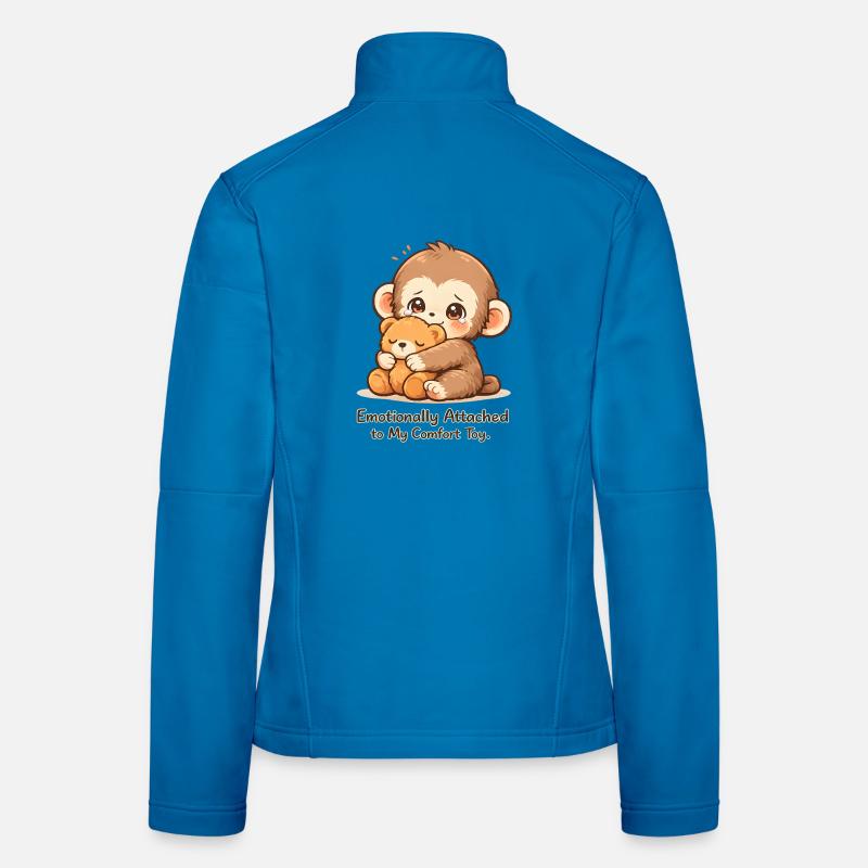 Punch Monkey Sad Cute Aesthetic Tee. Veste en tissu softshell Femme