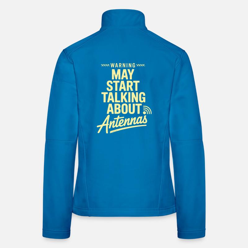 Affiche de discussion sur l’antenne de la satire rétro tech Veste en tissu softshell Femme