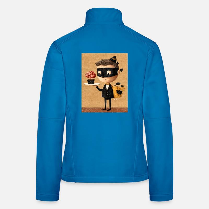 Masked Waiter Brain Pastry Women's Softshell Jacket