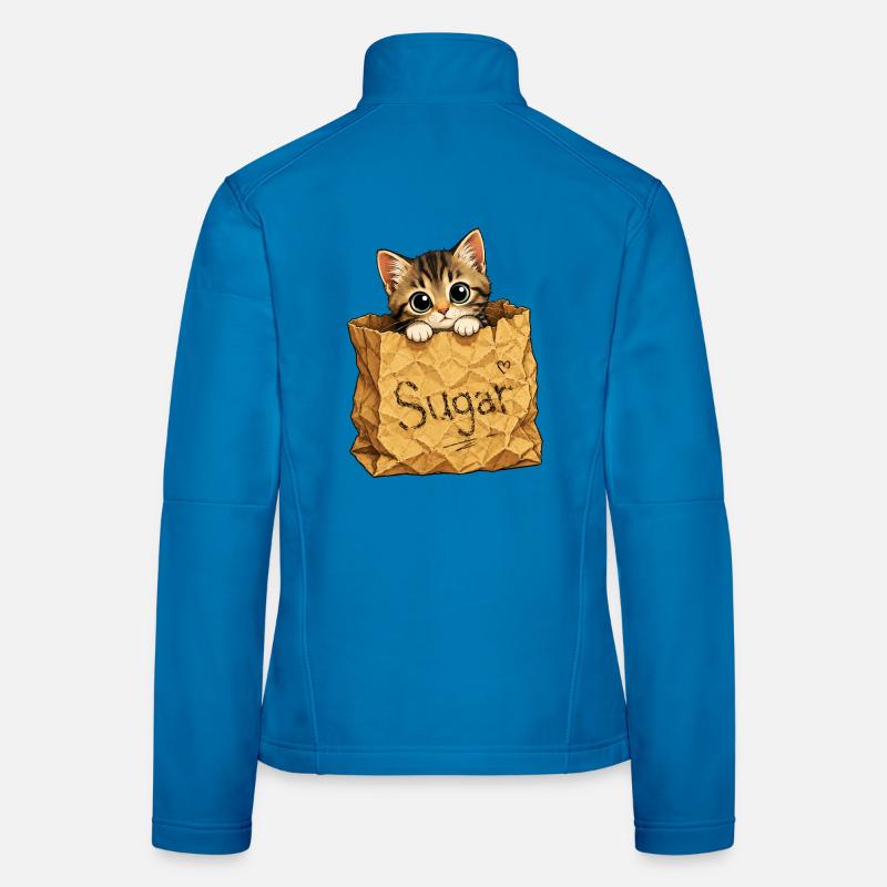Kitten in a bag Women's Softshell Jacket