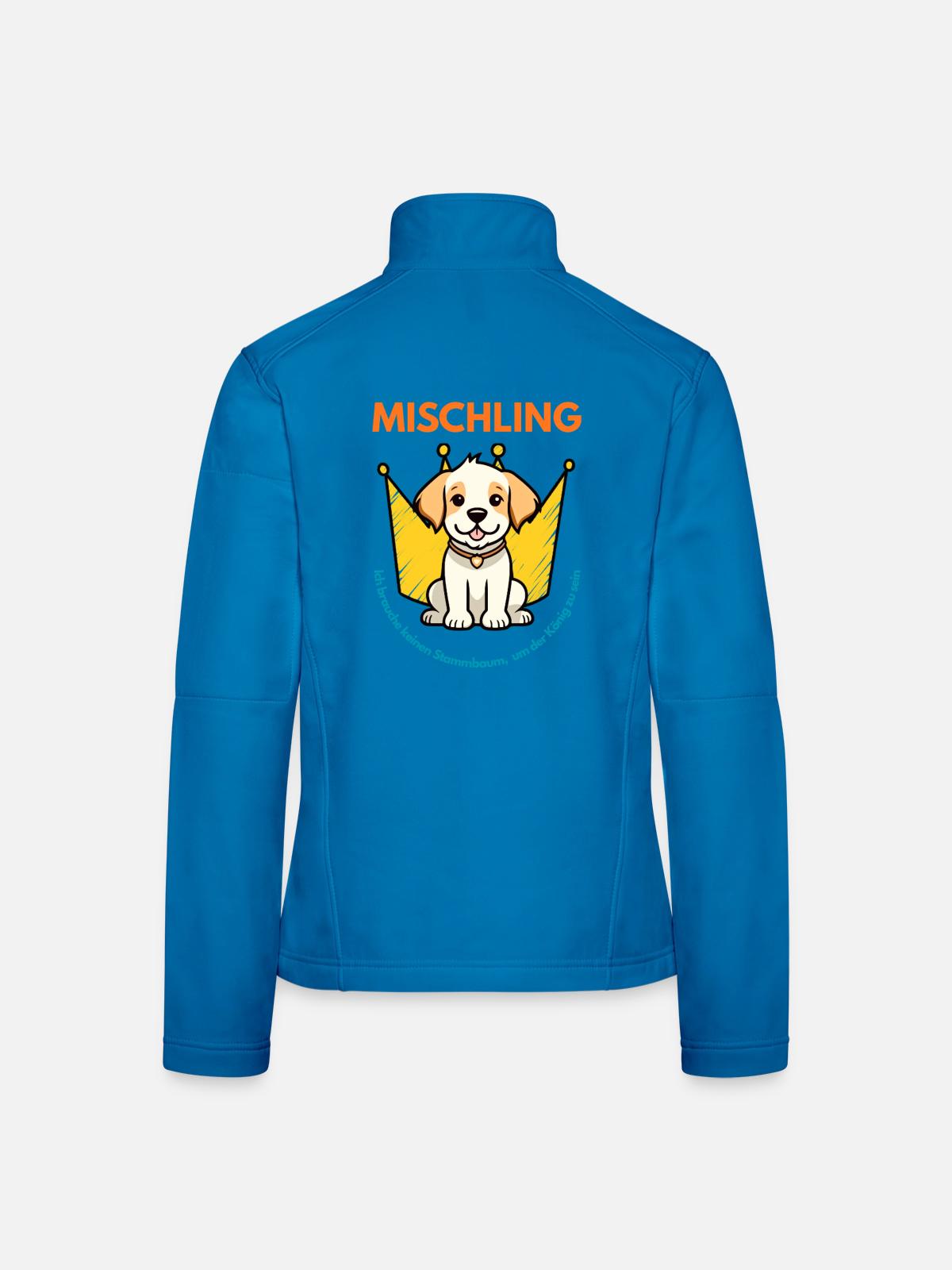 Mischling Design 5 - Frauen Softshelljacke - Lichtblau - Hinten